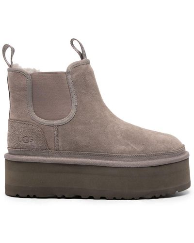 UGG Classic Mini Platform Ankle Boots - Brown
