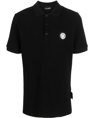Philipp Plein Ss Thunder Tiger Cotton Polo Shirt - Black