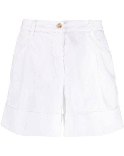 Fay Turn-up Hem Shorts - White