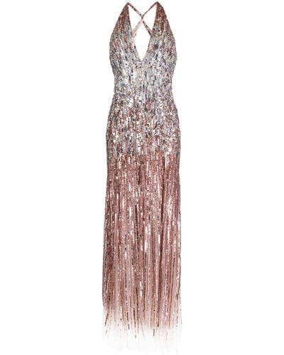 Jenny Packham Margot Sequin Gown - Metallic