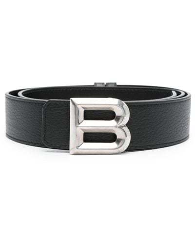 Bally Cinturón con placa del logo - Negro