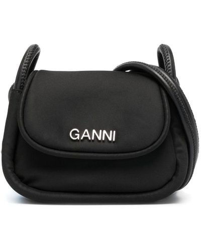 Ganni Mini Knot Flap Crossbody Bag - Black