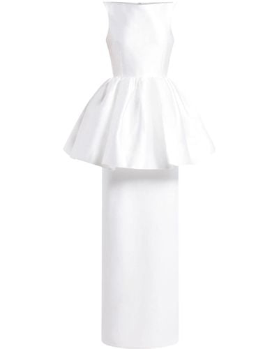 Solace London Alda Ruffled Maxi Dress - White