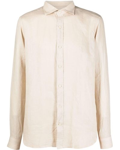 Tintoria Mattei 954 Long-sleeve Linen Shirt - Natural