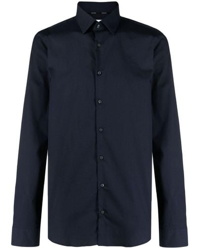 Calvin Klein Button-up Poplin Shirt - Blue