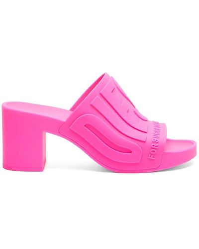 DIESEL Sa-pamela H Logo-embossed Sandals - Pink
