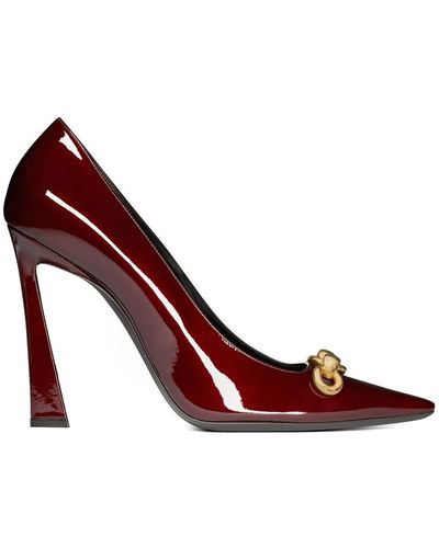 Saint Laurent Zapatos Silvana con tacón de 110mm - Rojo