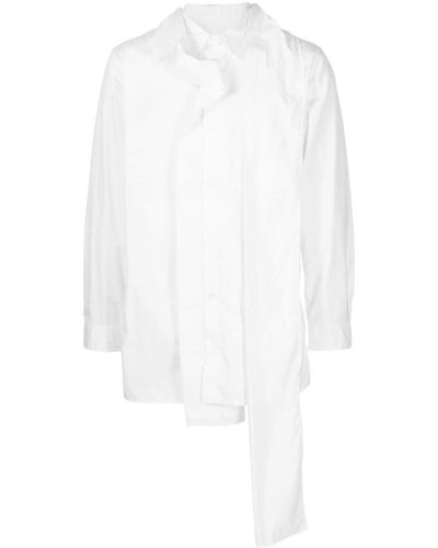 Yohji Yamamoto Camicia con colletto rimovibile - Bianco