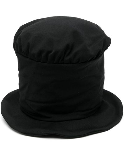 Yohji Yamamoto Wool Trilby Hat - Black
