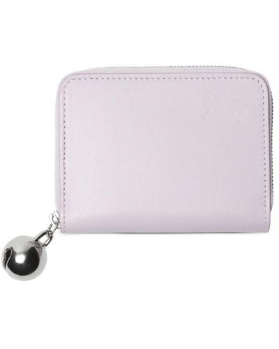 Burberry Ekd Bell-charm Leather Wallet - Purple