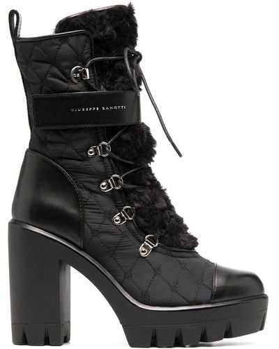 Giuseppe Zanotti Lace-up Platform Boots - Black