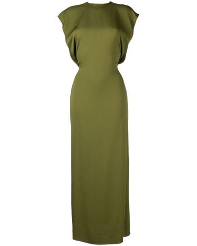 Christopher Esber Cap-sleeve Stretch Long Dress - Green