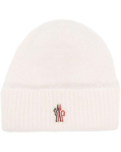 3 MONCLER GRENOBLE Logo-patch Knitted Beanie - Pink