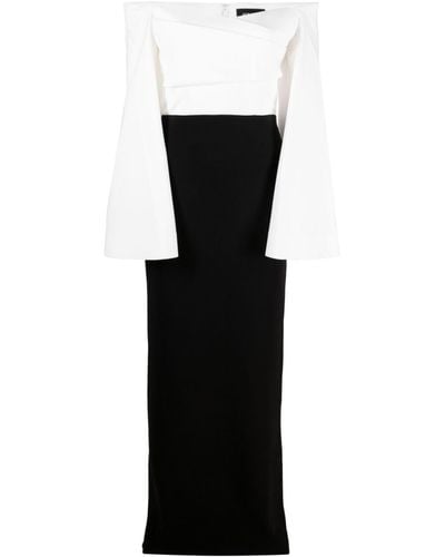 Solace London Maxi-jurk Met Wijde Mouwen - Zwart