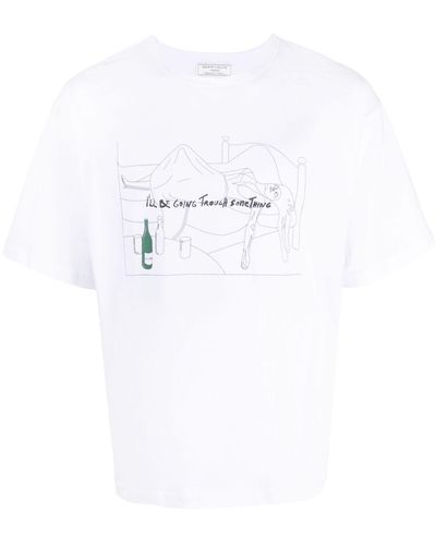 Societe Anonyme Camiseta con ilustración estampada - Blanco