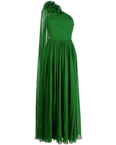 Elie Saab Asymmetrische Jurk - Groen