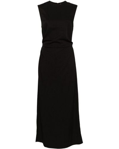 Totême Tie-waist Sleeveless Midi Dress - Black