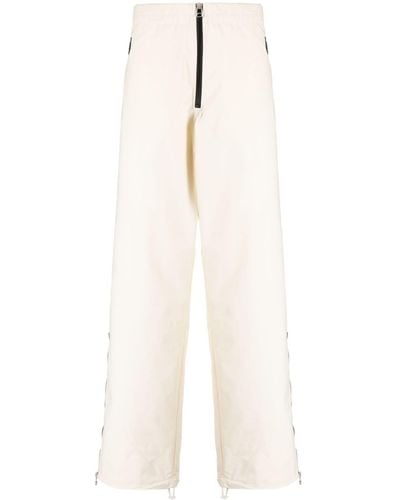 OAMC Pantalones anchos con cremalleras - Blanco