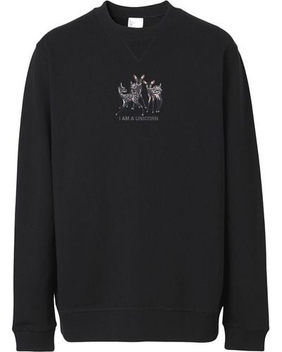 Burberry Sweater Met Borduurwerk - Zwart