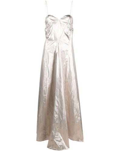 Forte Forte Sweetheart-neck Lamé Gown - White