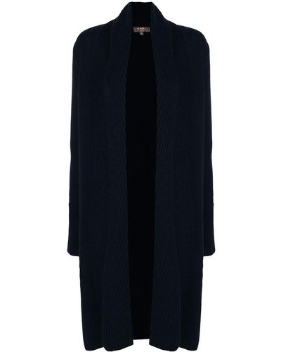 N.Peal Cashmere Ribbed Cardigan - Blue