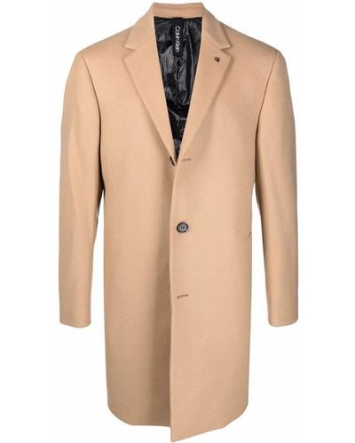Calvin Klein Wool-cashmere Single-breasted Coat - Natural
