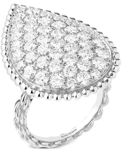 Boucheron 18kt Recycled Gold Serpent Bohème Diamond Ring - White