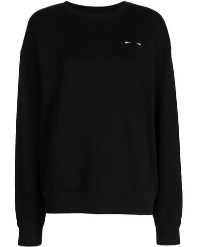 The Upside Sweater Met Geborduurd Logo - Zwart