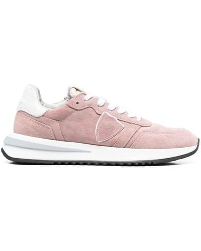 Philippe Model Side Logo-patch Sneakers - Pink