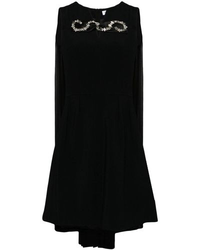 Dice Kayek Crystal-embellished Mini Dress - Black