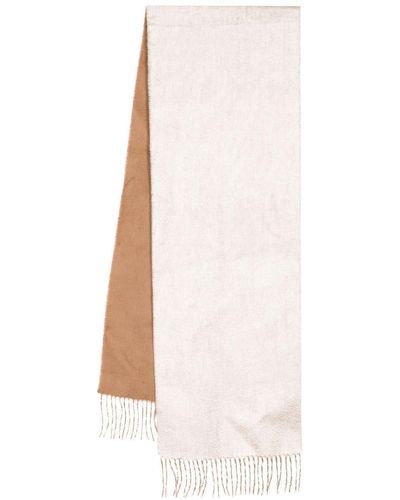 N.Peal Cashmere Pashmina de cachemira de dos tonos - Blanco