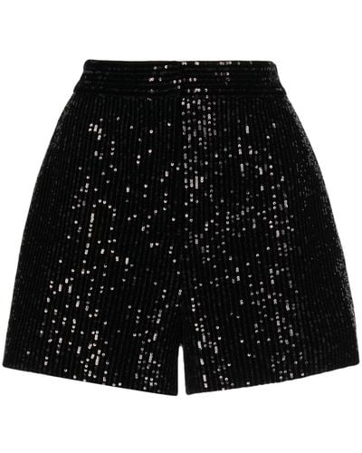 Elie Saab Sequin-embellished Shorts - Black
