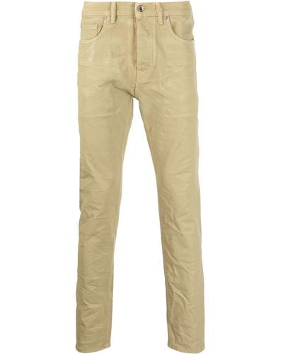Purple Brand P001 Leathered Skinny Jeans - Natural
