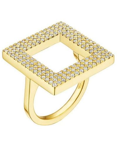 CADAR 18kt Geelgouden Zegelring Met Gouden Diamant - Metallic