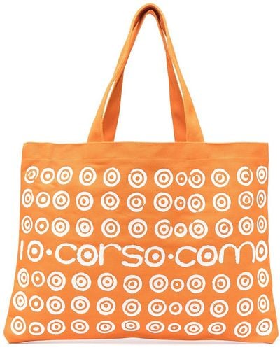 10 Corso Como Bolso shopper con motivo de espirales - Naranja