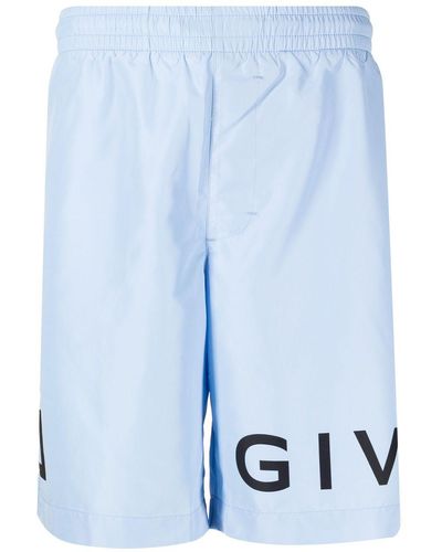 Givenchy Logo-print Swim Shorts - Blue