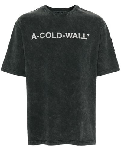 A_COLD_WALL* T-Shirt mit Logo-Print - Schwarz