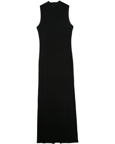 Gauchère Sleeveless Ribbed Dress - Black