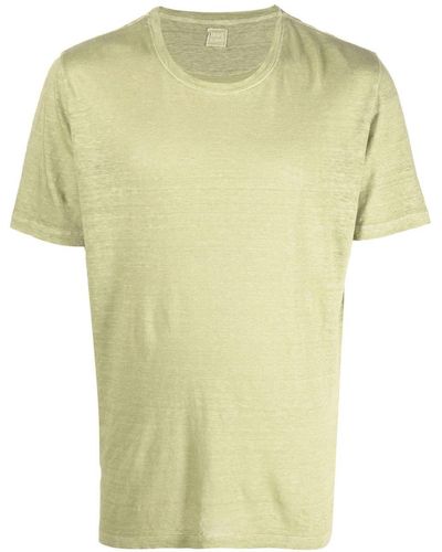 120% Lino Short-sleeve Linen T-shirt - Yellow