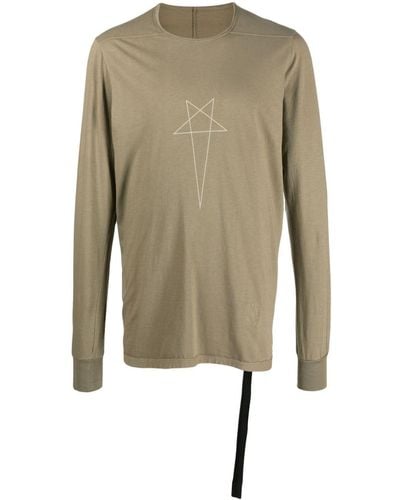 Rick Owens DRKSHDW T-Shirt mit Pentagramm-Print - Grün