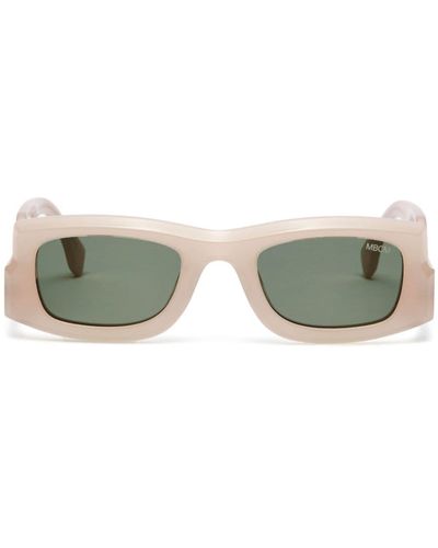 Marcelo Burlon Cirsium Rectangle-frame Sunglasses - Green