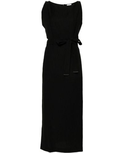 Brunello Cucinelli Wrap-style Midi Dress - Black