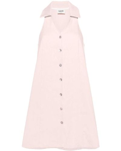Claudie Pierlot V-neck Button-up Minidress - Pink