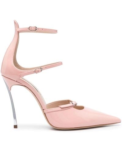 Casadei 105mm Patent Leather Pumps - Pink