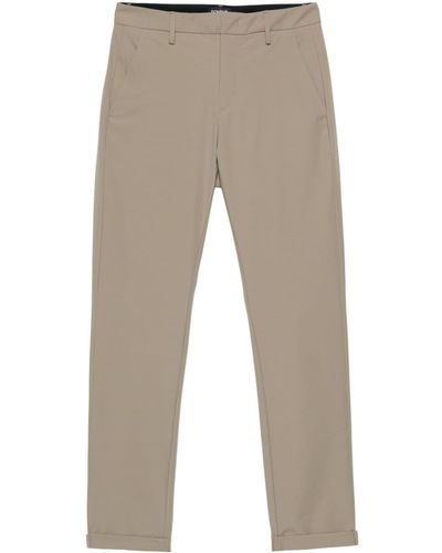 Dondup Pressed-crease Slim-fit Pants - Natural