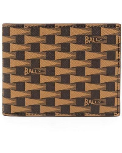 Bally Pennant Leather Bi-fold Wallet - Brown