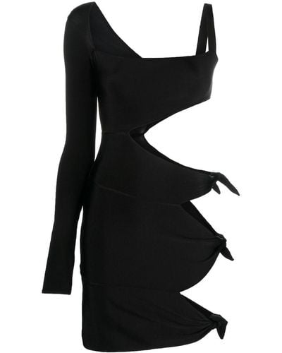 Roberto Cavalli Cut Out-detail Mini Dress - Black