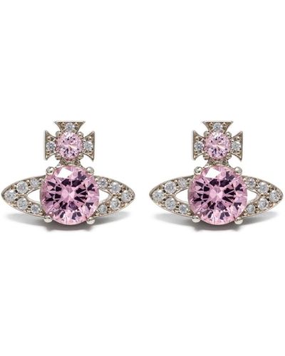 Vivienne Westwood Valentina Orb Stud Earrings - Pink