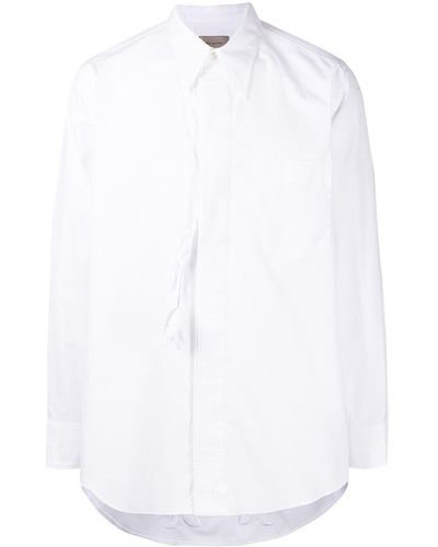 BED j.w. FORD Cotton Rose-detail Shirt - White