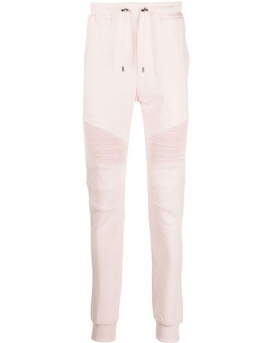 Balmain Pantalones de chándal con logo estampado - Rosa